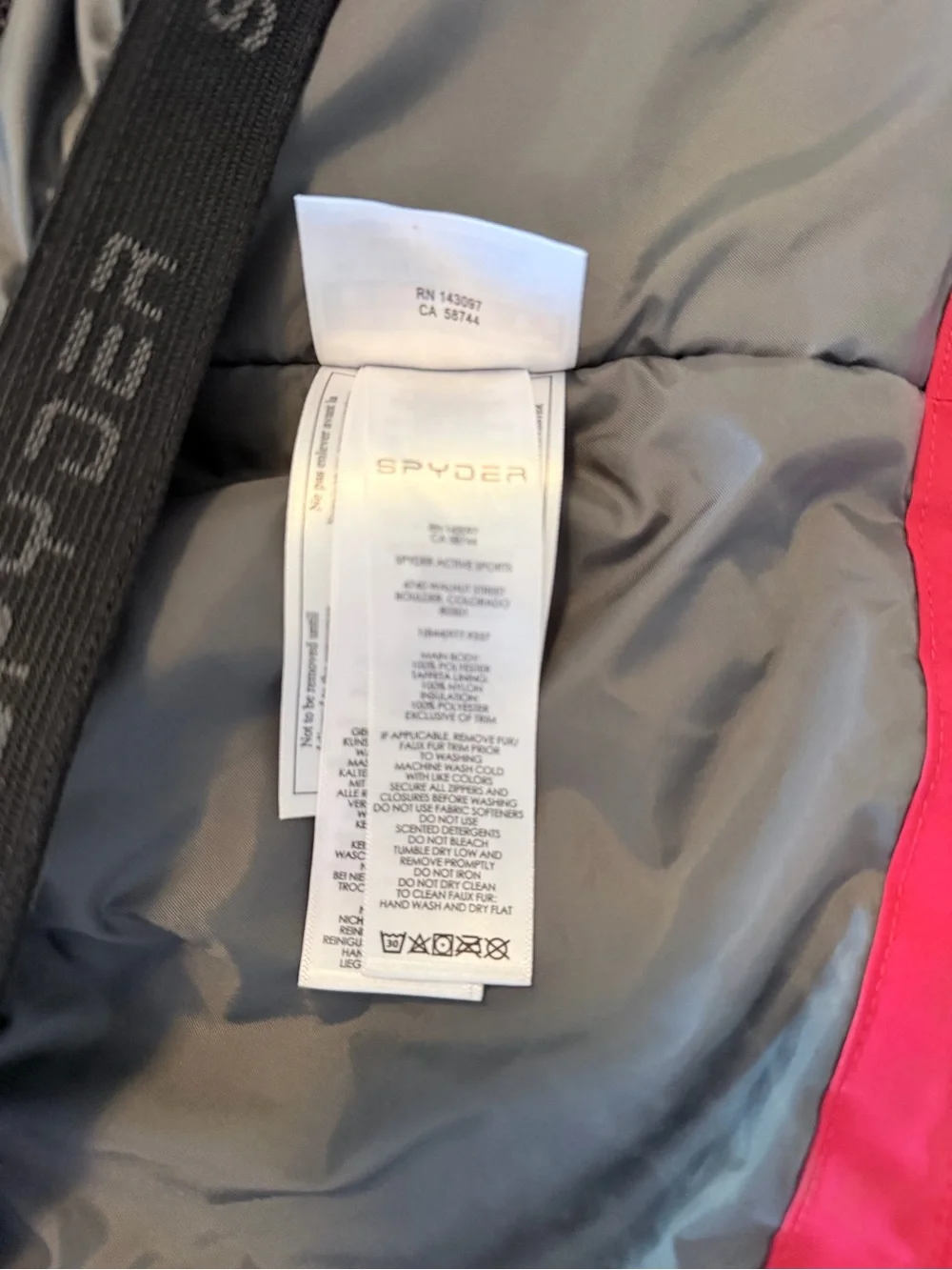 Spyder kids insulated